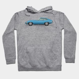 E Type Series 1 Coupe Cotswold Blue Hoodie